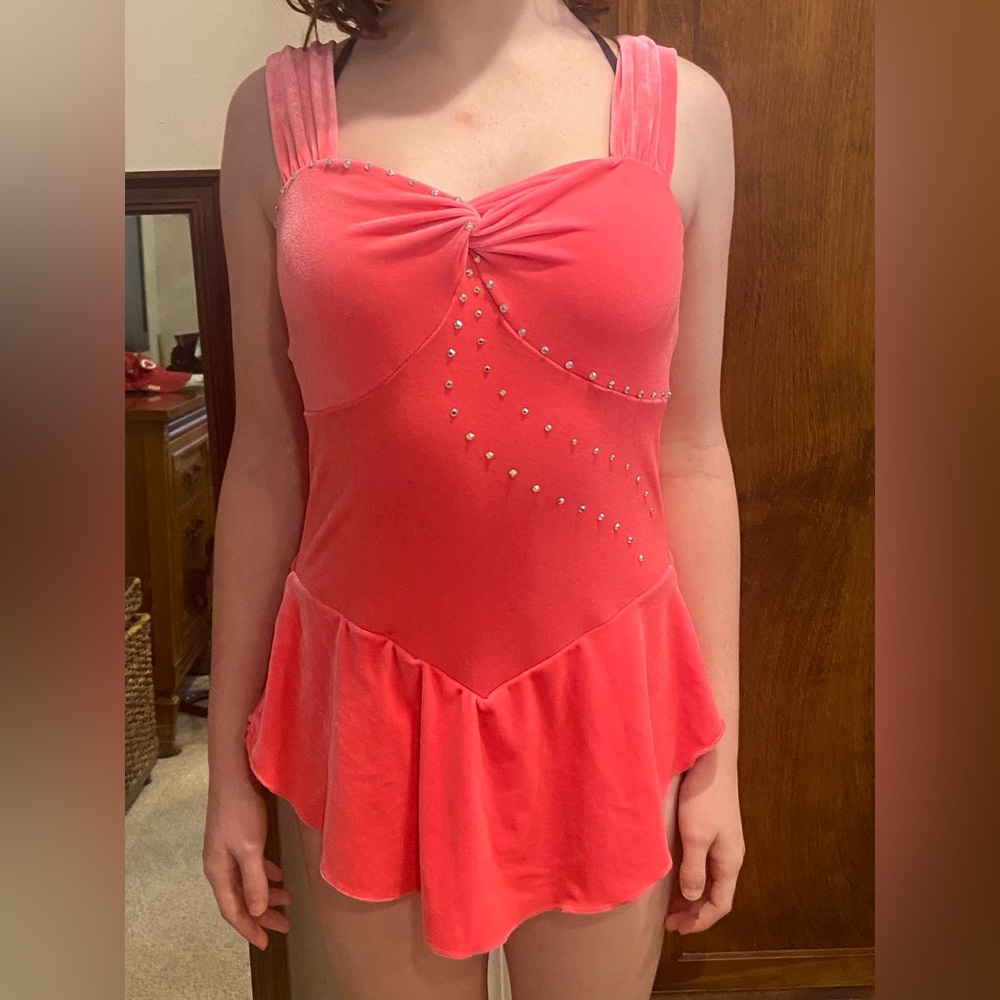 Pink velvet ice dress
